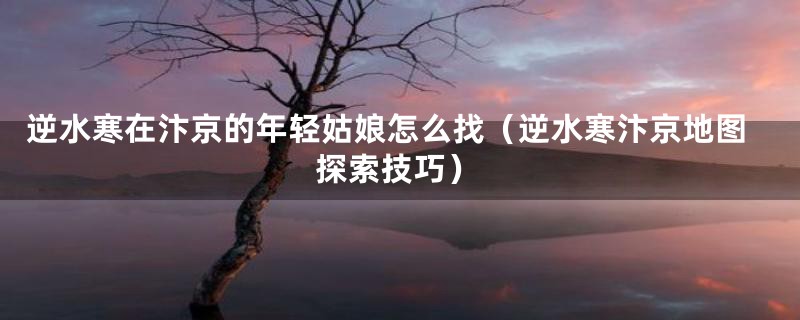 逆水寒在汴京的年轻姑娘怎么找(逆水寒汴京地图探索技巧)