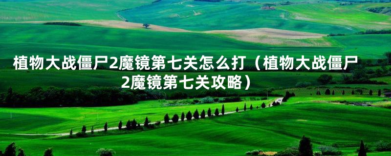 植物大战僵尸2魔镜第七关怎么打(植物大战僵尸2魔镜第七关攻略)