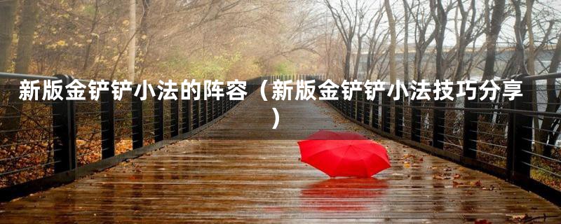 新版金铲铲小法的阵容(新版金铲铲小法技巧分享)