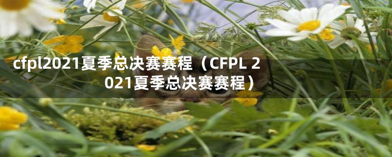 cfpl2021夏季总决赛赛程(CFPL 2021夏季总决赛赛程)