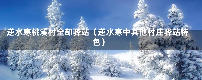 逆水寒桃溪村全部驿站(逆水寒中其他村庄驿站特色)