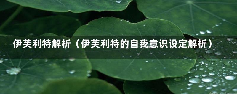 伊芙利特解析(伊芙利特的自我意识设定解析)