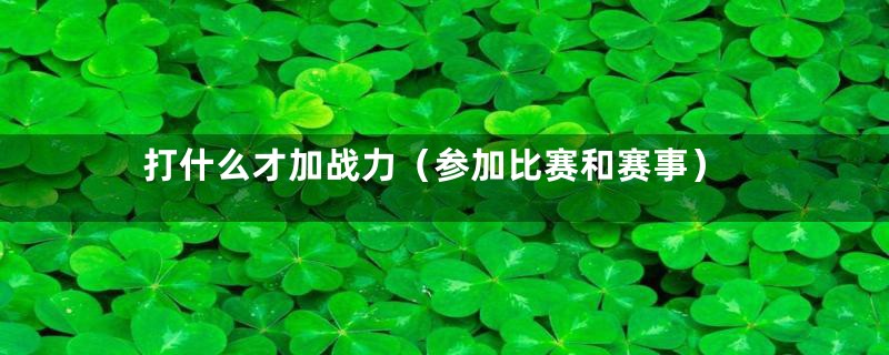 打什么才加战力(参加比赛和赛事)