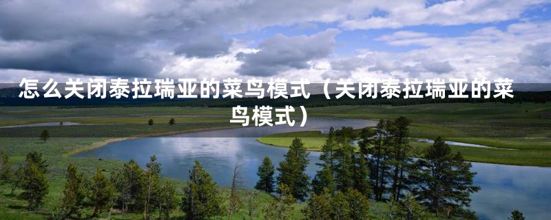 怎么关闭泰拉瑞亚的菜鸟模式(关闭泰拉瑞亚的菜鸟模式)