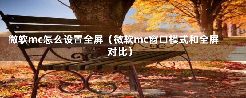 微软mc怎么设置全屏(微软mc窗口模式和全屏对比)