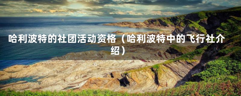 哈利波特的社团活动资格(哈利波特中的飞行社介绍)