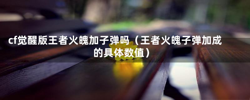 cf觉醒版王者火魄加子弹吗(王者火魄子弹加成的具体数值)