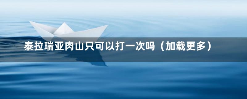 泰拉瑞亚肉山只可以打一次吗(加载更多)