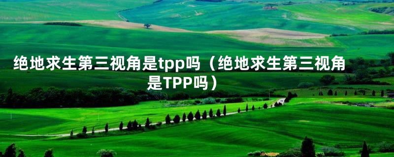 绝地求生第三视角是tpp吗(绝地求生第三视角是TPP吗)