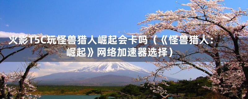 火影T5C玩怪兽猎人崛起会卡吗(《怪兽猎人:崛起》网络加速器选择)