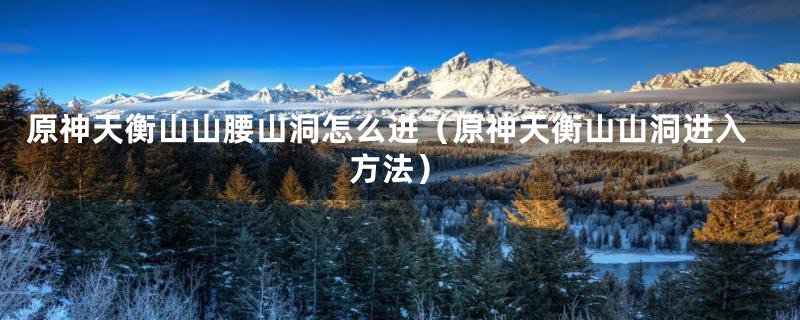 原神天衡山山腰山洞怎么进(原神天衡山山洞进入方法)