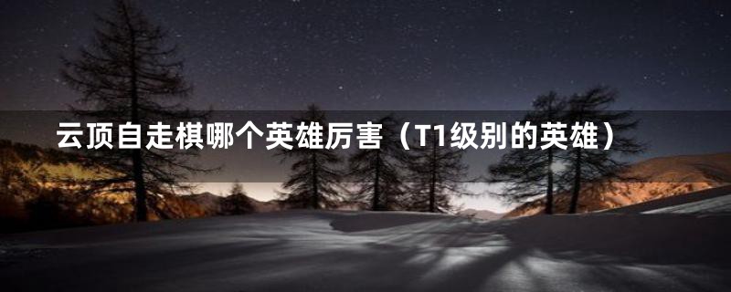 云顶自走棋哪个英雄厉害(T1级别的英雄)