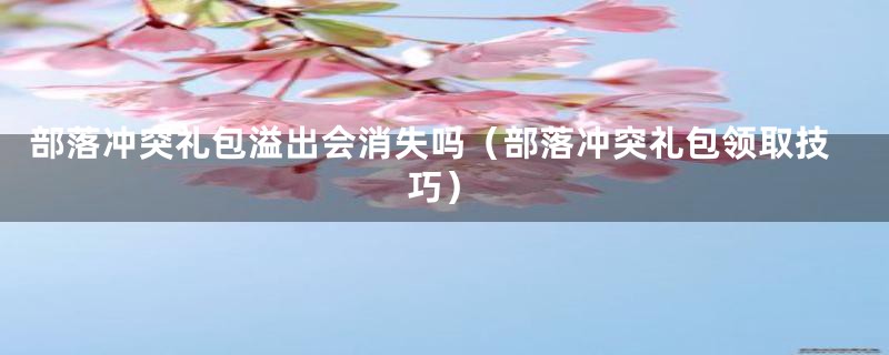 部落冲突礼包溢出会消失吗（部落冲突礼包领取技巧）