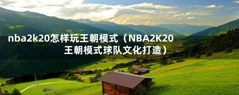 nba2k20怎样玩王朝模式(NBA2K20王朝模式球队文化打造)