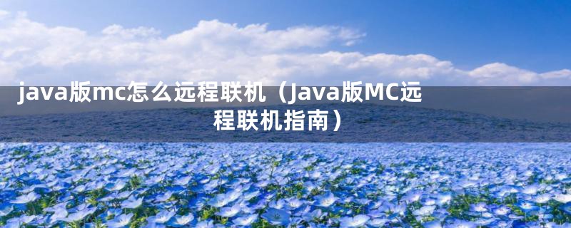 java版mc怎么远程联机(Java版MC远程联机指南)