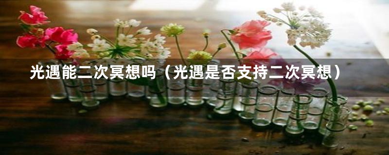 光遇能二次冥想吗(光遇是否支持二次冥想)