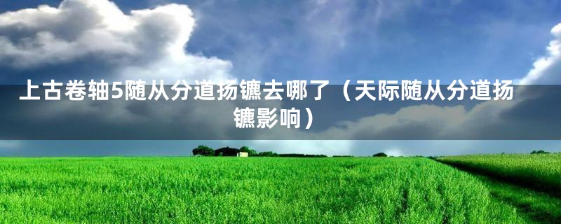 上古卷轴5随从分道扬镳去哪了(天际随从分道扬镳影响)