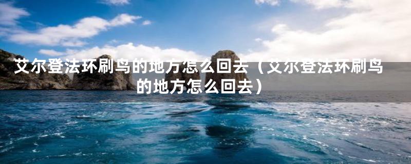 艾尔登法环刷鸟的地方怎么回去(艾尔登法环刷鸟的地方怎么回去)