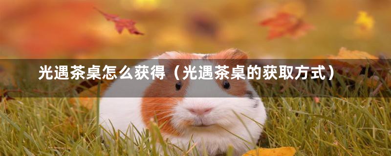 光遇茶桌怎么获得(光遇茶桌的获取方式)