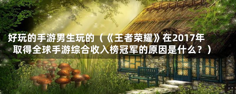 好玩的手游男生玩的(《王者荣耀》在2017年取得全球手游综合收入榜冠军的原因是什么?)