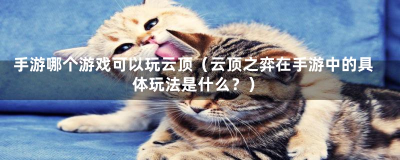 手游哪个游戏可以玩云顶(云顶之弈在手游中的具体玩法是什么?)