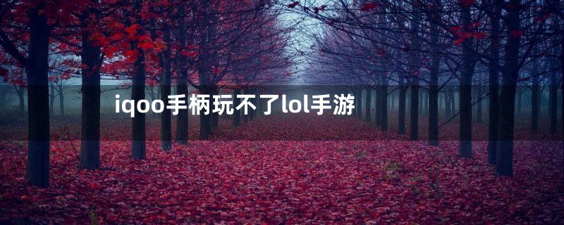 iqoo手柄玩不了lol手游