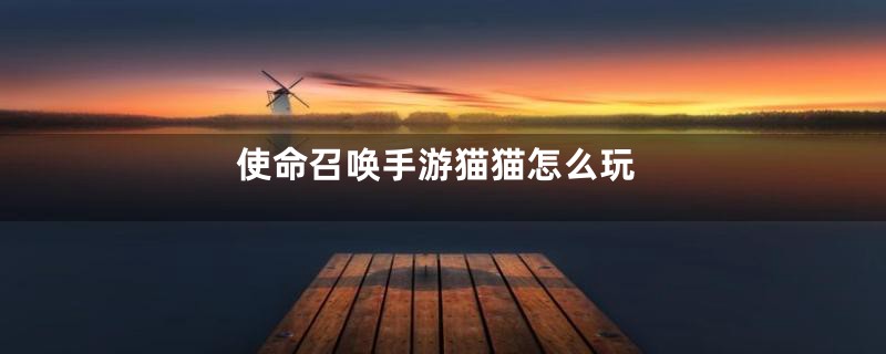 使命召唤手游猫猫怎么玩