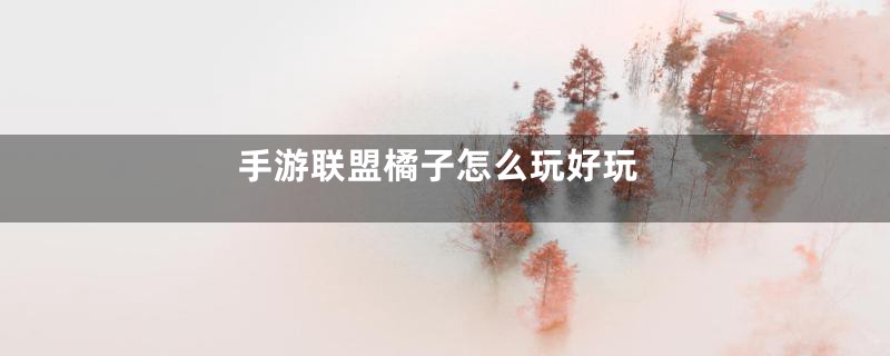 手游联盟橘子怎么玩好玩