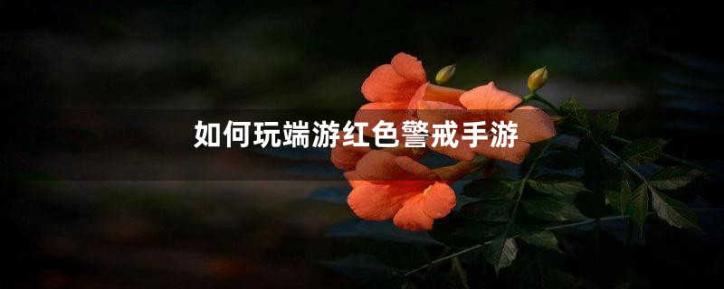如何玩端游红色警戒手游