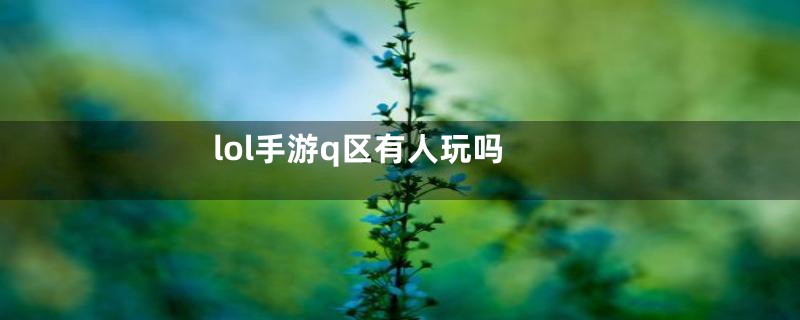 lol手游q区有人玩吗