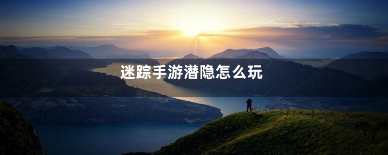 迷踪手游潜隐怎么玩