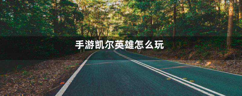 手游凯尔英雄怎么玩