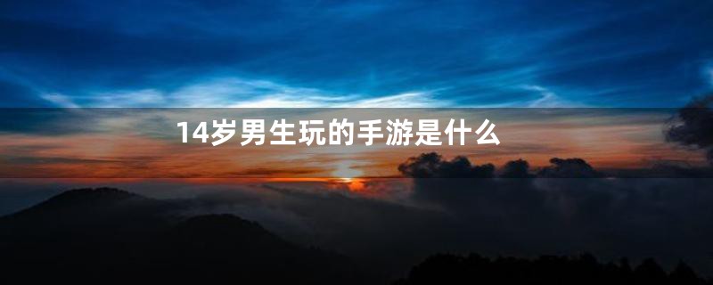14岁男生玩的手游是什么