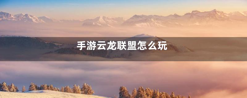 手游云龙联盟怎么玩