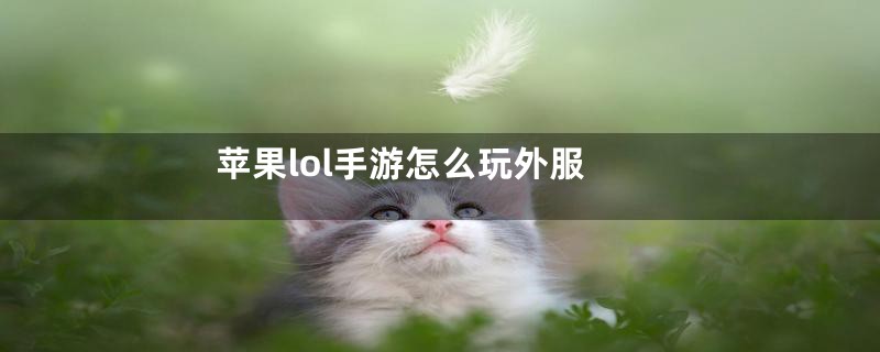 苹果lol手游怎么玩外服