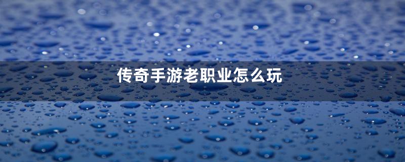 传奇手游老职业怎么玩