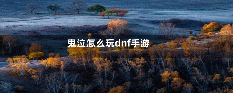 鬼泣怎么玩dnf手游
