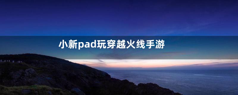 小新pad玩穿越火线手游