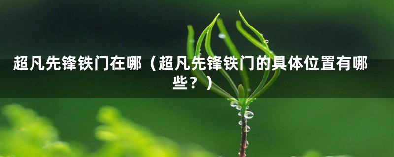 超凡先锋铁门在哪(超凡先锋铁门的具体位置有哪些?)