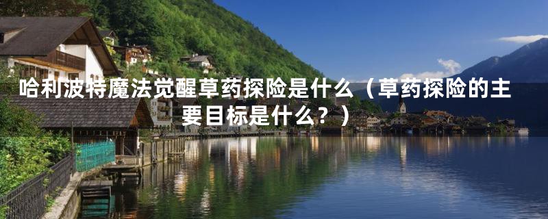 哈利波特魔法觉醒草药探险是什么(草药探险的主要目标是什么?)