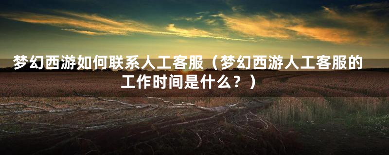 梦幻西游如何联系人工客服（梦幻西游人工客服的工作时间是什么？）