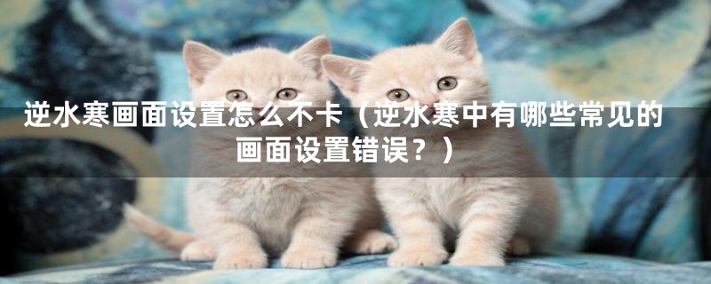 逆水寒画面设置怎么不卡(逆水寒中有哪些常见的画面设置错误?)