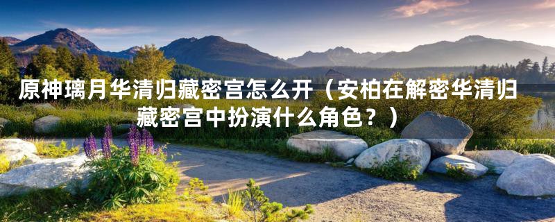 原神璃月华清归藏密宫怎么开(安柏在解密华清归藏密宫中扮演什么角色?)