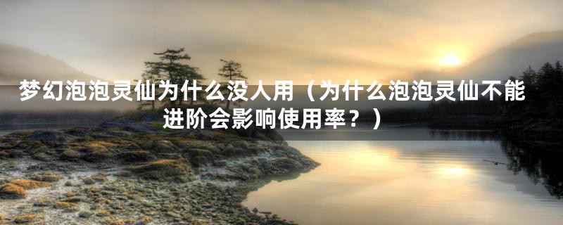 梦幻泡泡灵仙为什么没人用(为什么泡泡灵仙不能进阶会影响使用率?)