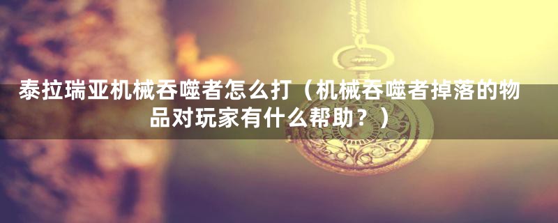 泰拉瑞亚机械吞噬者怎么打（机械吞噬者掉落的物品对玩家有什么帮助？）