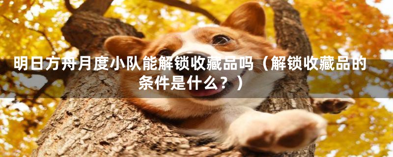 明日方舟月度小队能解锁收藏品吗(解锁收藏品的条件是什么?)