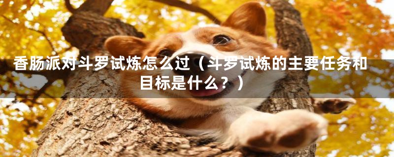 香肠派对斗罗试炼怎么过(斗罗试炼的主要任务和目标是什么?)