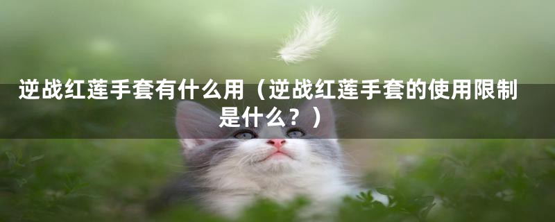 逆战红莲手套有什么用(逆战红莲手套的使用限制是什么?)