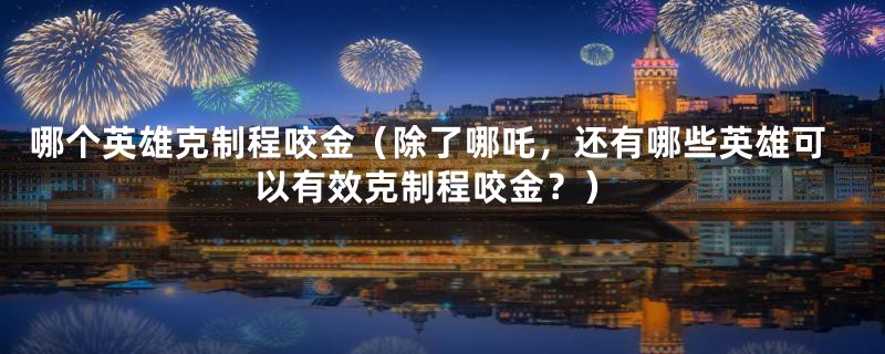 哪个英雄克制程咬金(除了哪吒,还有哪些英雄可以有效克制程咬金?)