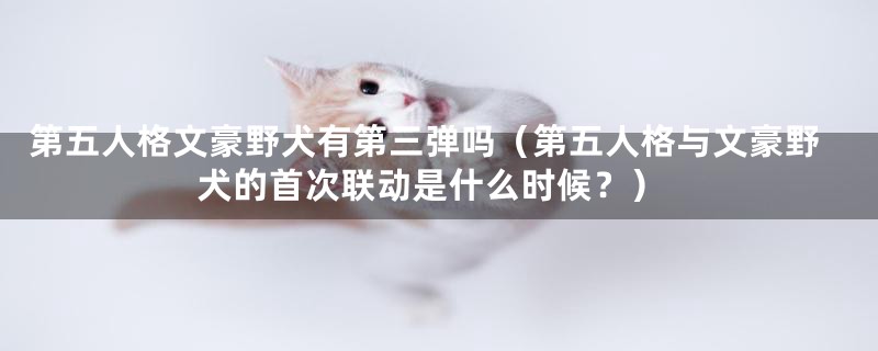 第五人格文豪野犬有第三弹吗(第五人格与文豪野犬的首次联动是什么时候?)
